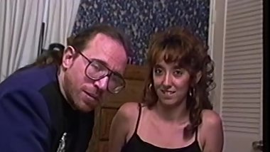 Retro latina amateur tasting older mans cum