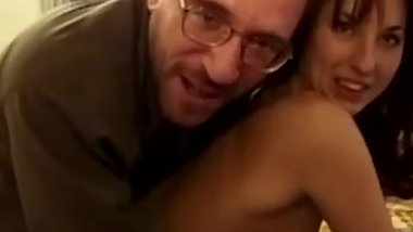 Retro amateur asseaten before jerking