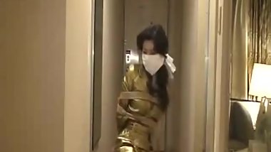 japanese damsel gold dress