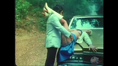 Ron Jeremy deep-dicks blonde on his car