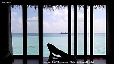 Sexy girl dance in caribbean