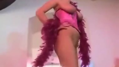 Feather boas in fashion show