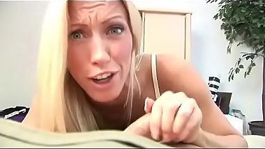 Mean Bitch Blonde Blowjob