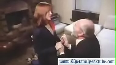 classic sexy teen daughter in stockings fucked by her rich old dad--Thefamilysextube.com