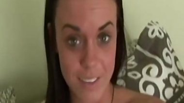 Retro finelooking babe cumswallowing POV