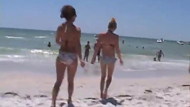 Topless Sorority Party Girls on St Pete Beach. More videos on video4adult.info