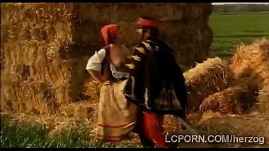 Vintage Brunette beauty smashed up her hairy pussy