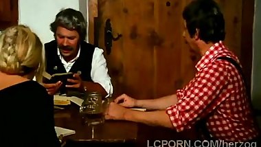 Perv fucks a filthy blonde grandma in vintage scene