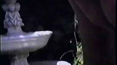 Busty tanned Blonde fucked hard in backyard