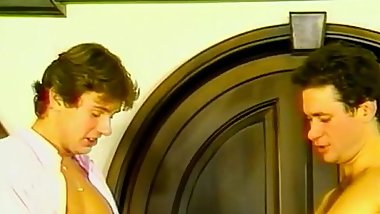 Vintage hottie pleases her husband and 2 of his best friendser-2