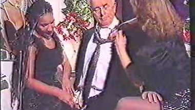 Older man and his friend fuck ladies