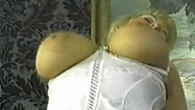 Vintage chubby blond with huge tits
