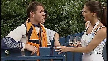 Karen Lancaume 3some outdoors