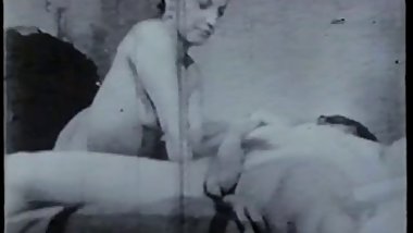 Vintage hottie fucked on bed by masked guitar hero with big cock