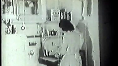 Handyman fucks horny housewife in vintage porn