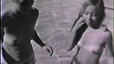 Two Girls at a Pool