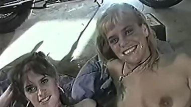 Biker Gangbang in Garage