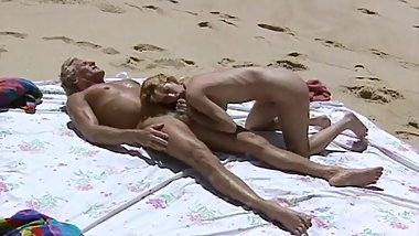 Beach Sex Scene from Retro Movie  xxx