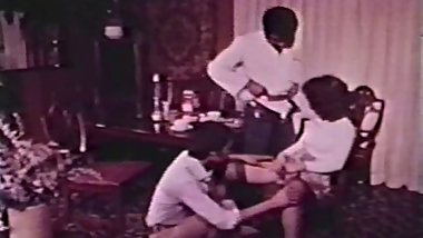 Mixed Threesome - Girl Gets fucked by White and Black guy