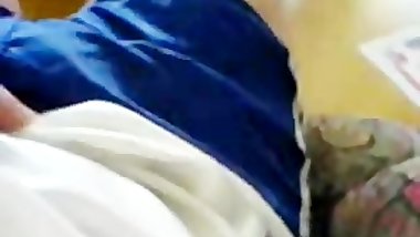 Ron horny in to a Adidas Blue/White Kit