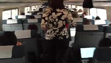 Mature PAWG on Train