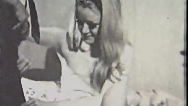 Lusty Couple Having Doggystyle Fuck in Bedroom (Vintage)