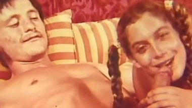 Teen in Pigtails Pleasing Her Man's Dick (1960s Vintage)