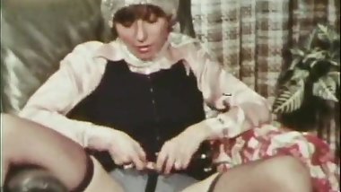 Two Chicks Fuck Neighbor Over Jack-O-Lantern (1970s Vintage)