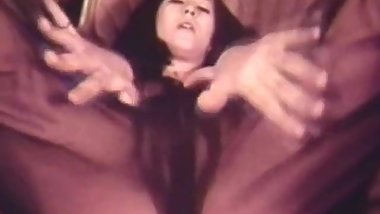 Lonesome Naked Brunette's Satisfaction in Bed (Vintage)