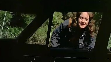 Busty Hitchhiker Girl Riding on Cock in Woods (Vintage)