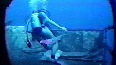 Wreck Scuba Diver In Bikini