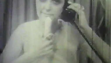 Fat Girl Riding on a Small White Penis (1950s Vintage)