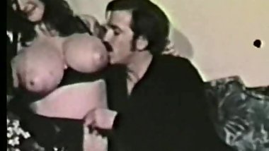 cute busty in threesome - circa 1970