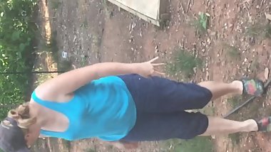 Voyeuring wife all over