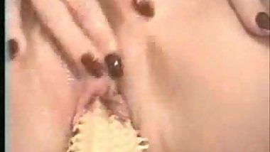 Lady enjoying to get fucked with huge spiky dildo