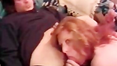 Vintage Brunette Enjoying the Cock