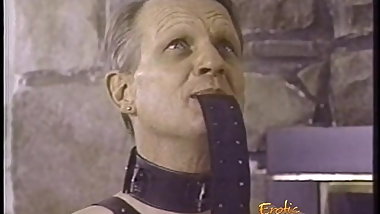 One raunchy stallion and three lusty bints have some kinky f