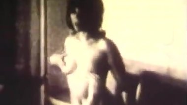 Two Hirsute Girls Sucking Rotund Man's Cock (1950s Vintage)