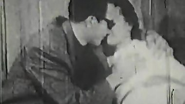 Mustached Boy Fucks Young Cutie's Pussy (1950s Vintage)
