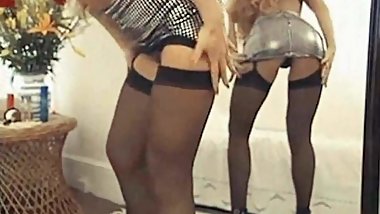 MIRROR MIRROR - vintage British blonde lingerie tease