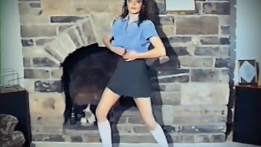 A QUESTION OF TIME - vintage British schoolgirl strip dance