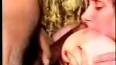 Hot threesome with hairy mature